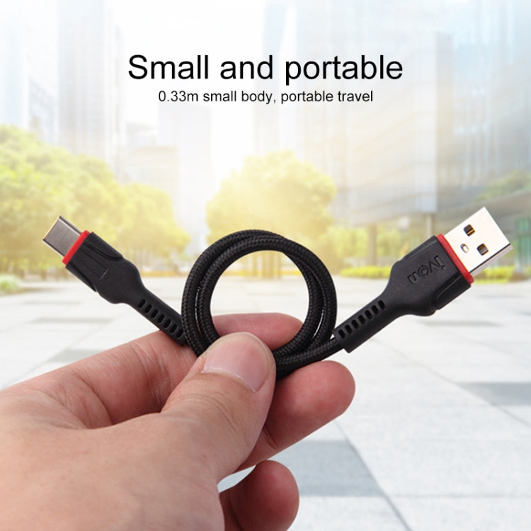 IVON CA81 8 Pin Fast Charging Data Cable, Length: 33cm (Red) - Normal Style Cable by IVON | Online Shopping UK | buy2fix