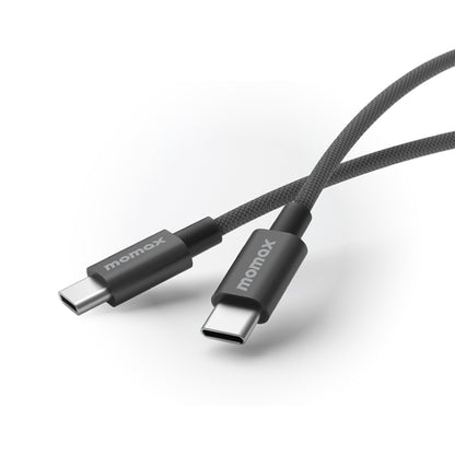 MOMAX DC30 1.5m USB-C / Type-C to USB-C / Type-C 60W Braided Data Sync Charge Cable (Black) - USB-C & Type-C Cable by MOMAX | Online Shopping UK | buy2fix