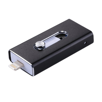 RQW-02 3 in 1 USB 2.0 & 8 Pin & Micro USB 128GB Flash Drive(Black) - U Disk & Card Reader by buy2fix | Online Shopping UK | buy2fix