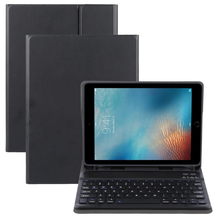 For iPad Pro 9.7 / 9.7 inch 2017 / 9.7 2018 / Air / Air 2 IP071 Separable ABS Smart Bluetooth Keyboard + Litchi Texture Horizontal Flip Leather Tablet Case (Black) - For iPad Pro by buy2fix | Online Shopping UK | buy2fix