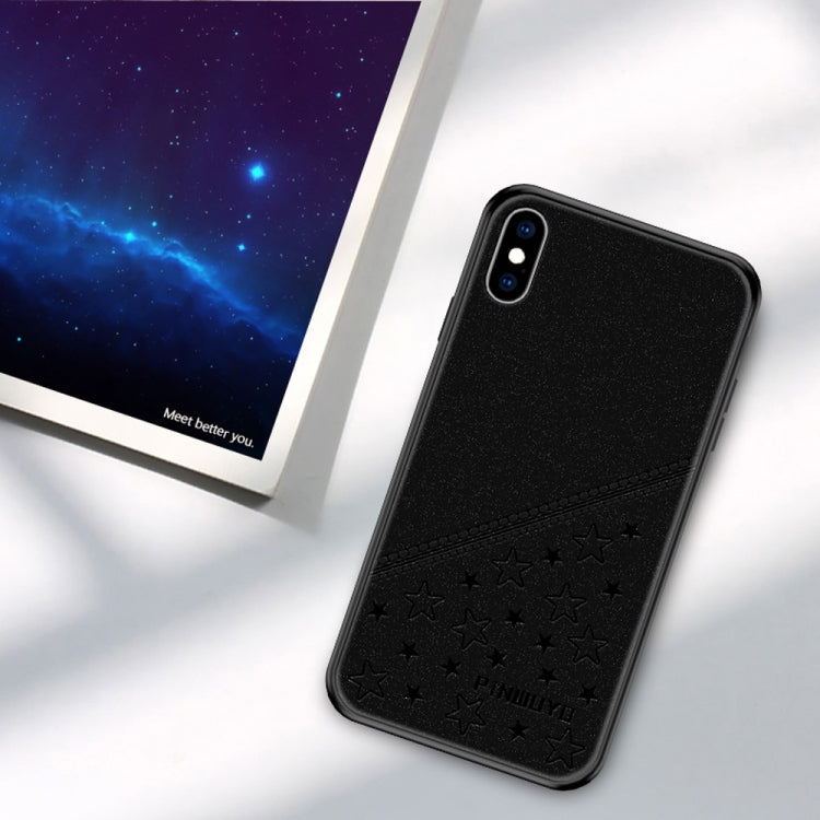 For iPhone X / XS PINWUYO Full Coverage Waterproof Shockproof PC+TPU+PU Case(Black) - More iPhone Cases by PINWUYO | Online Shopping UK | buy2fix