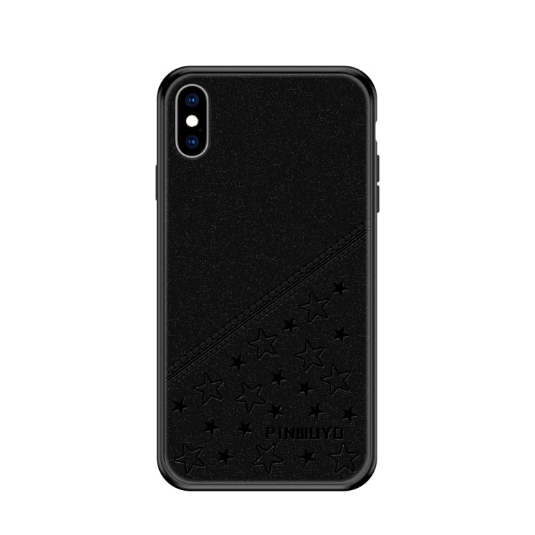 For iPhone X / XS PINWUYO Full Coverage Waterproof Shockproof PC+TPU+PU Case(Black) - More iPhone Cases by PINWUYO | Online Shopping UK | buy2fix