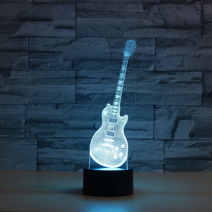 Guitar Shape 3D Colorful LED Vision Light Table Lamp, USB Touch Version - Novelty Lighting by buy2fix | Online Shopping UK | buy2fix