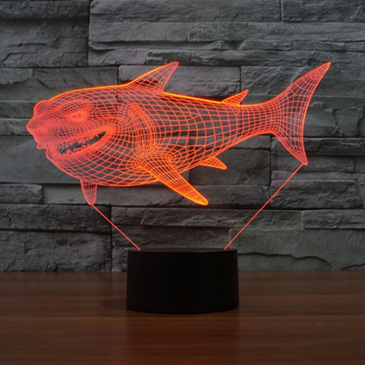 Side Face Shark Style 3D Touch Switch Control LED Light , 7 Color Discoloration Creative Visual Stereo Lamp Desk Lamp Night Light - Novelty Lighting by buy2fix | Online Shopping UK | buy2fix