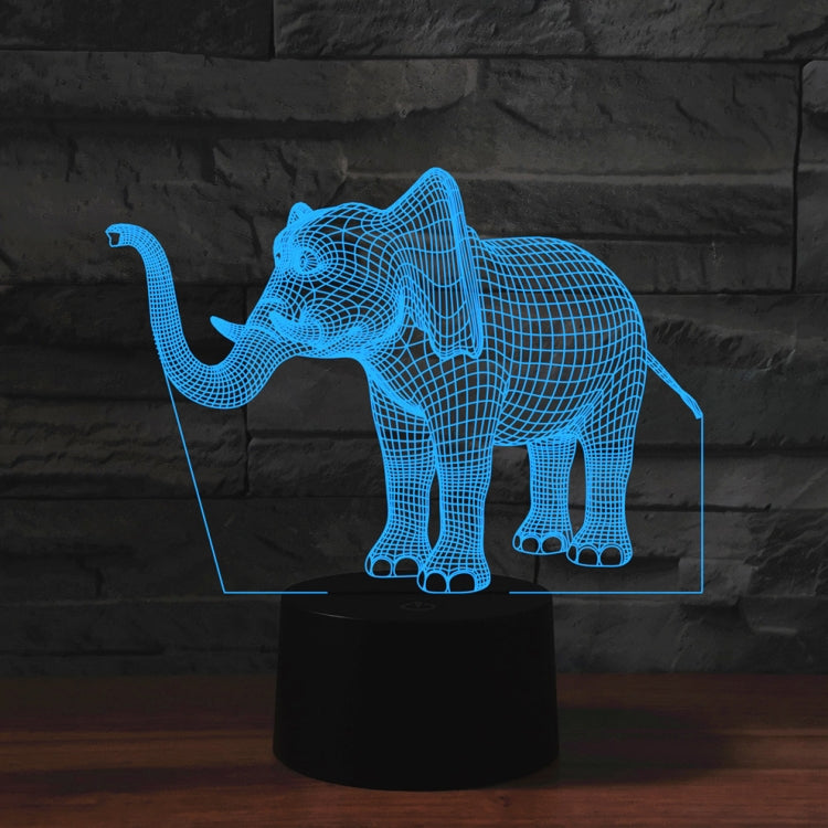 Elephant Shape 3D Colorful LED Vision Light Table Lamp, USB & Battery Version - Novelty Lighting by buy2fix | Online Shopping UK | buy2fix