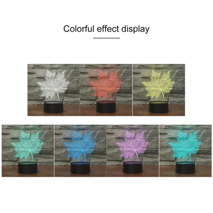 Maple Leaf Shape 3D Colorful LED Vision Light Table Lamp, USB & Battery Version - Novelty Lighting by buy2fix | Online Shopping UK | buy2fix