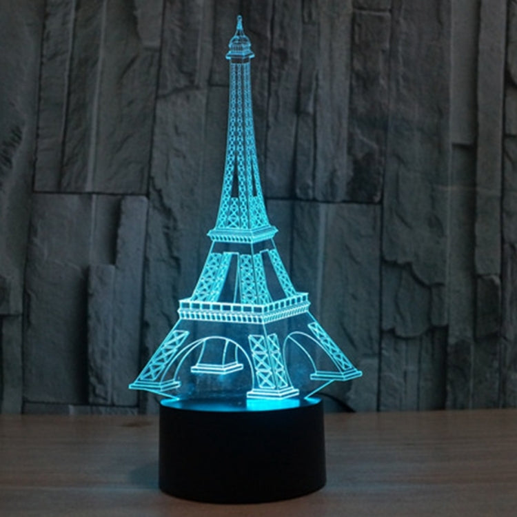 Eiffel Tower Style 3D Touch Switch Control LED Light , 7 Color Discoloration Creative Visual Stereo Lamp Desk Lamp Night Light - Novelty Lighting by buy2fix | Online Shopping UK | buy2fix