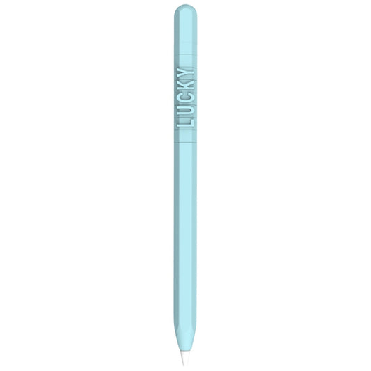 LOVE MEI For Apple Pencil 1 Number Letter Design Stylus Pen Silicone Protective Case Cover(Blue) - Pencil Accessories by LOVE MEI | Online Shopping UK | buy2fix