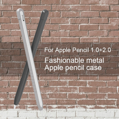 Metal Matte Non-slip Stylus Pen Protective Case for Apple Pencil 1 (Black) - Pencil Accessories by buy2fix | Online Shopping UK | buy2fix