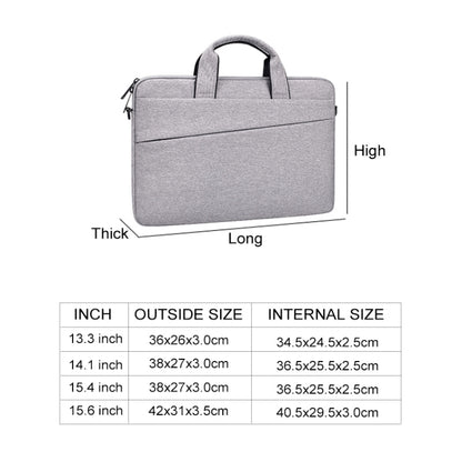ST03S 13.3 inch Double Side Pockets Wearable Oxford Cloth Soft Handle Portable Laptop Tablet Bag(Grey) - 13.3 inch by buy2fix | Online Shopping UK | buy2fix