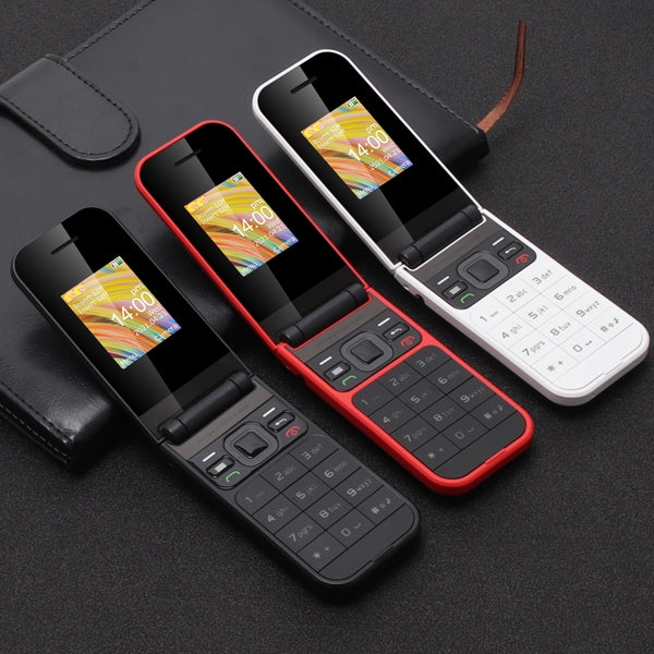 UNIWA F2720 Flip Phone, 1.77 inch, SC6531E, Support Bluetooth, FM, GSM, Dual SIM(Red) - UNIWA by UNIWA | Online Shopping UK | buy2fix