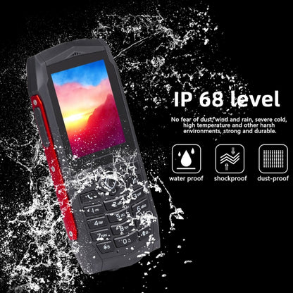 Rugtel R1D Rugged Phone, IP68 Waterproof Dustproof Shockproof, 2.4 inch, MTK6261D, 2000mAh Battery, Loud Box Speaker, FM, Network: 2G, Dual SIM (Red) - Others by Rugtel | Online Shopping UK | buy2fix