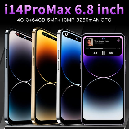 i14ProMax C58, 3GB+64GB, 6.8 inch Screen, Face Identification, Android 8.1 MMTK6737 Quad Core, OTG, Network: 4G (Dark Purple) -  by buy2fix | Online Shopping UK | buy2fix