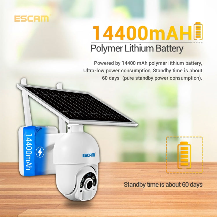 ESCAM QF450 HD 1080P 4G AU Version Solar Powered IP Camera without Memory, Support Two-way Audio & PIR Motion Detection & Night Vision & TF Card - Dome Camera by ESCAM | Online Shopping UK | buy2fix