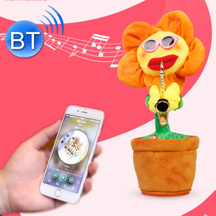 Sunflower Sax Style Bluetooth Plush Children Adult Toy ,Support USB Charging & Battery(Orange) - Music Toys by buy2fix | Online Shopping UK | buy2fix