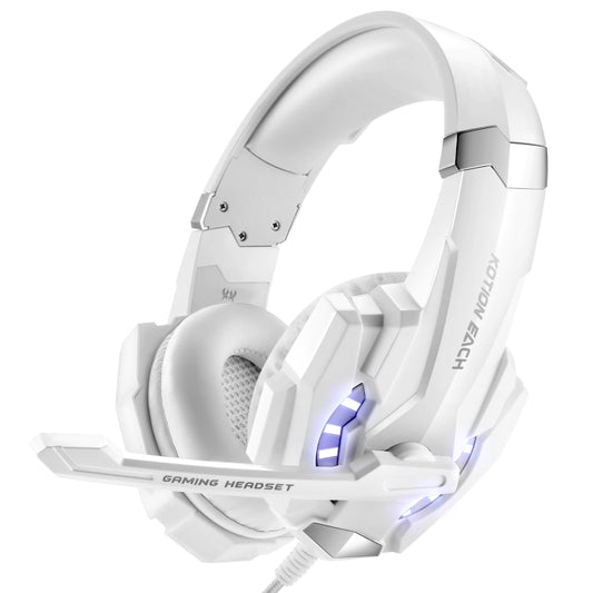 KOTION EACH G9000 3.5mm Gaming Headset with Microphone LED Light,Cable Length: About 2.2m(White) - Multimedia Headset by KOTION EACH | Online Shopping UK | buy2fix