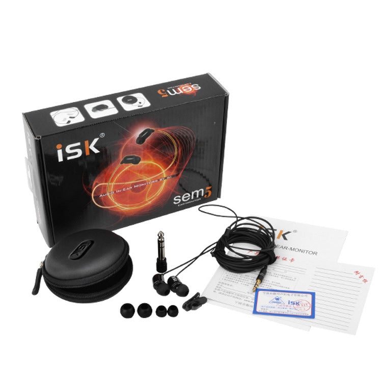 ISK SEM5 3.5mm HiFi Stereo In Ear Monitor Earphone for Phone Computer Network K Song Headphones - In Ear Wired Earphone by buy2fix | Online Shopping UK | buy2fix