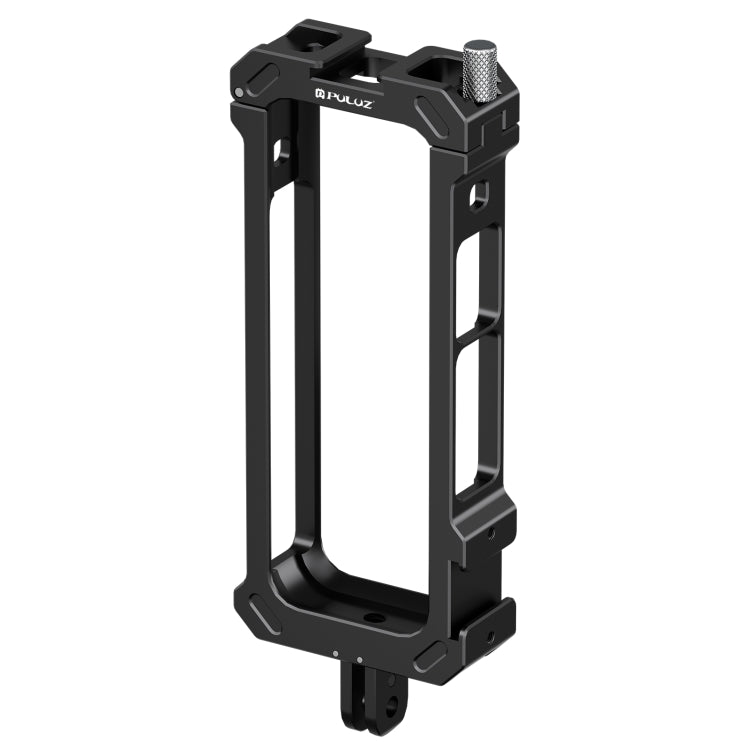 For Insta360 X4 PULUZ Metal Protective Cage Rig Housing Frame with Expand Cold Shoe Base & Tripod Adapter (Black) - Mount & Holder by PULUZ | Online Shopping UK | buy2fix