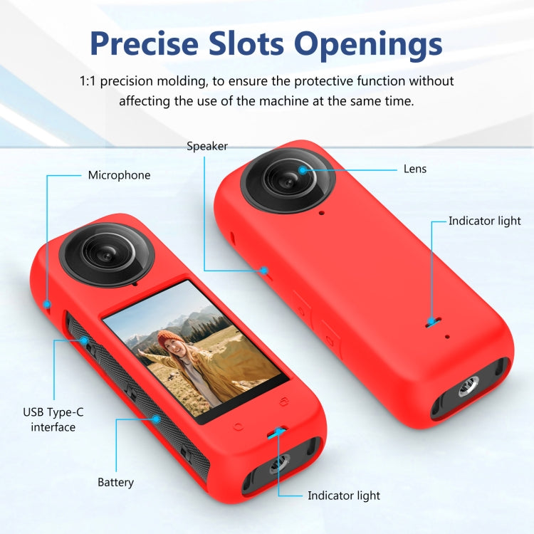 For Insta360 X4 PULUZ Full Body Dust-proof Silicone Protective Case (Red) - Case & Bags by PULUZ | Online Shopping UK | buy2fix