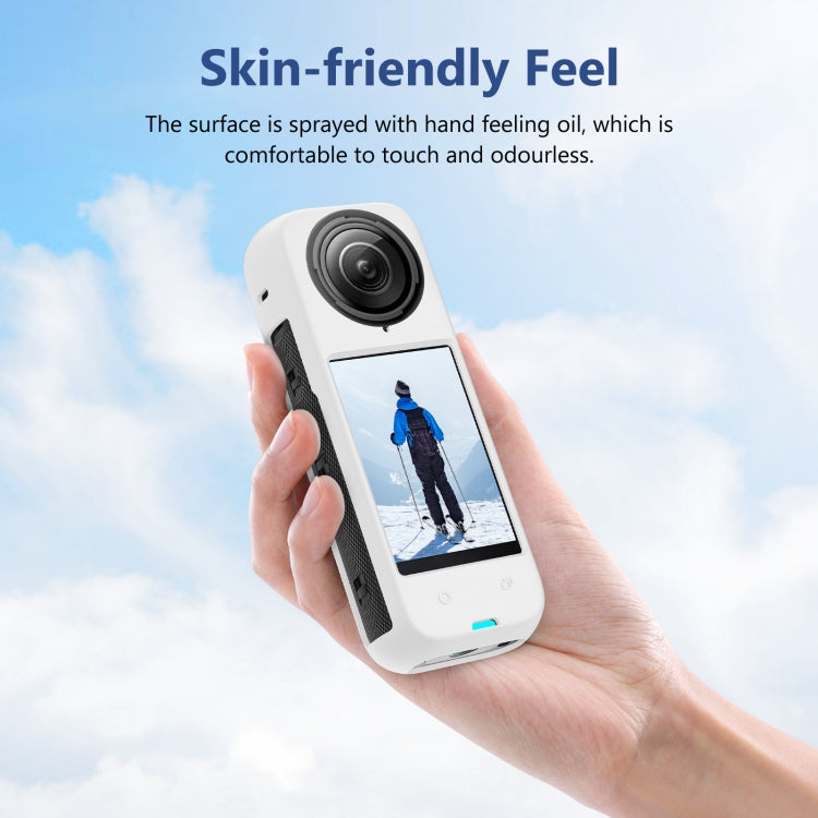 For Insta360 X4 PULUZ Full Body Dust-proof Silicone Protective Case (White) - Case & Bags by PULUZ | Online Shopping UK | buy2fix