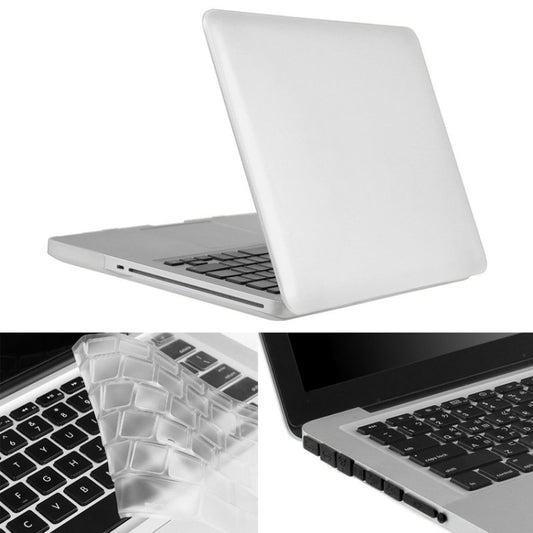 ENKAY for Macbook Pro 15.4 inch (US Version) / A1286 Hat-Prince 3 in 1 Frosted Hard Shell Plastic Protective Case with Keyboard Guard & Port Dust Plug(White) - MacBook Pro Cases by ENKAY | Online Shopping UK | buy2fix