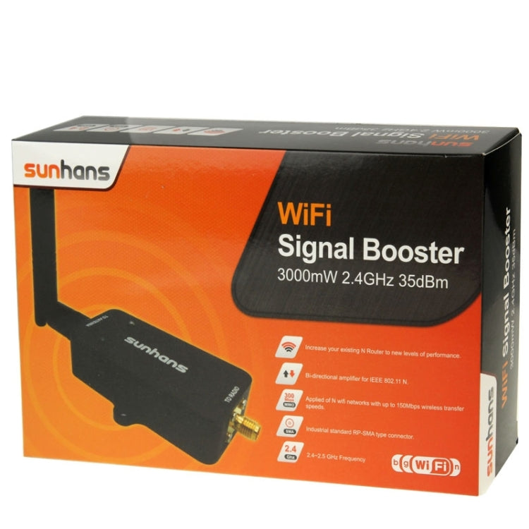 Sunhans SH24BTA-N 35dBm 2.4GHz 3W 11N/G/B WiFi Signal Booster WiFi Amplifier Wireless Repeater(AU Plug) - Broadband Amplifiers by buy2fix | Online Shopping UK | buy2fix