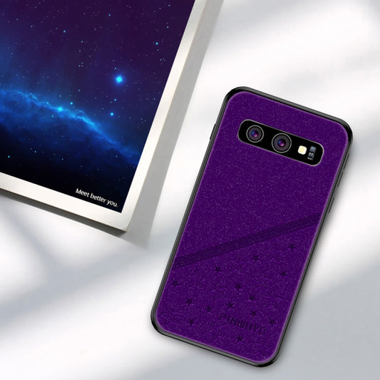 PINWUYO Full Coverage Waterproof Shockproof PC+TPU+PU Case for Galaxy S10 (Purple) - Galaxy Phone Cases by PINWUYO | Online Shopping UK | buy2fix