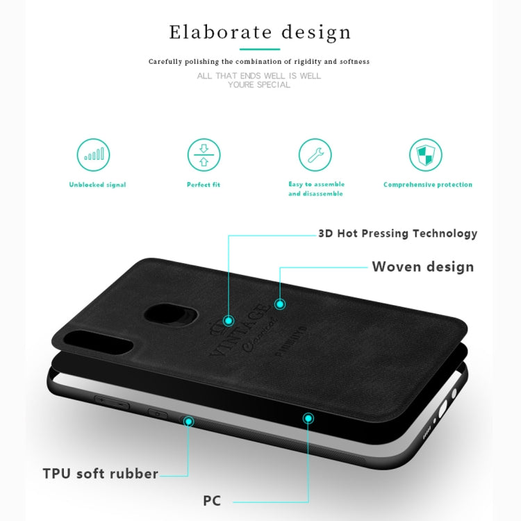 PINWUYO Shockproof Waterproof Full Coverage PC + TPU + Skin Protective Case for Galaxy A20 / A30 (Black) - Galaxy Phone Cases by PINWUYO | Online Shopping UK | buy2fix
