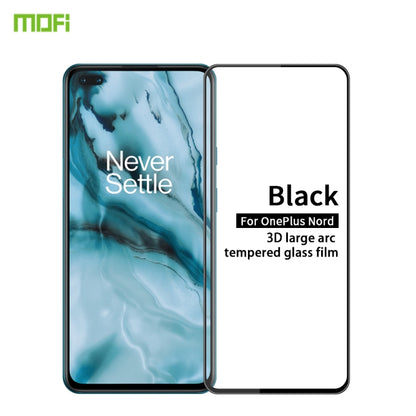 For OnePlus Nord MOFI 9H 3D Explosion-proof Curved Screen Tempered Glass Film(Black) - OnePlus Tempered Glass by MOFI | Online Shopping UK | buy2fix