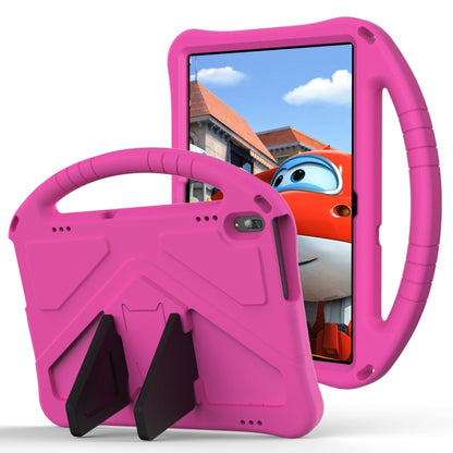 For Huawei MediaPad T5 10.1 EVA Flat Anti Falling Protective Case Shell with Holder(RoseRed) - Huawei by buy2fix | Online Shopping UK | buy2fix