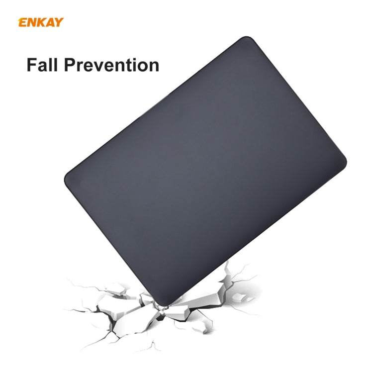 ENKAY 3 in 1 Matte Laptop Protective Case + US Version TPU Keyboard Film + Anti-dust Plugs Set for MacBook Pro 15.4 inch A1707 & A1990 (with Touch Bar)(Orange) - MacBook Pro Cases by ENKAY | Online Shopping UK | buy2fix