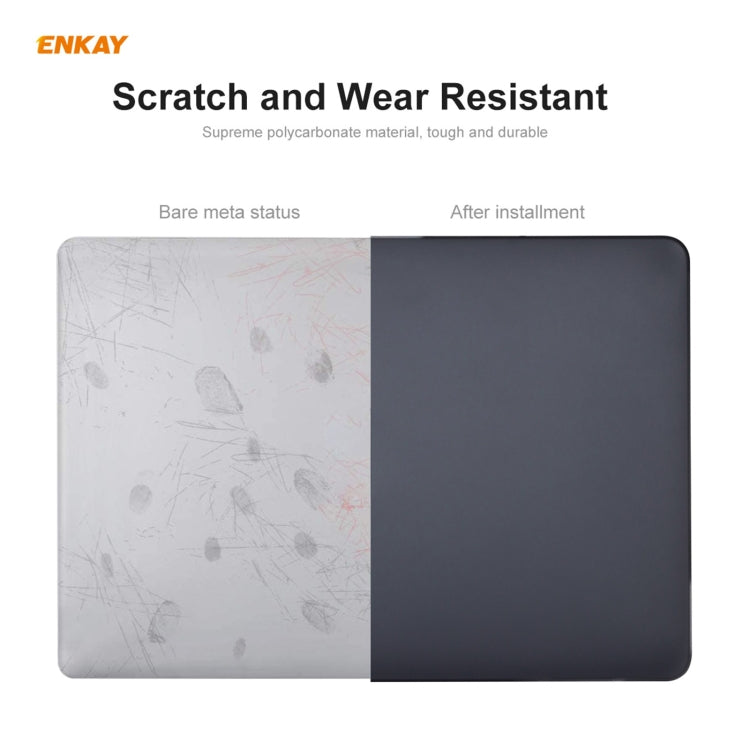 ENKAY 3 in 1 Matte Laptop Protective Case + EU Version TPU Keyboard Film + Anti-dust Plugs Set for MacBook Pro 15.4 inch A1707 & A1990 (with Touch Bar)(Black) - MacBook Pro Cases by ENKAY | Online Shopping UK | buy2fix