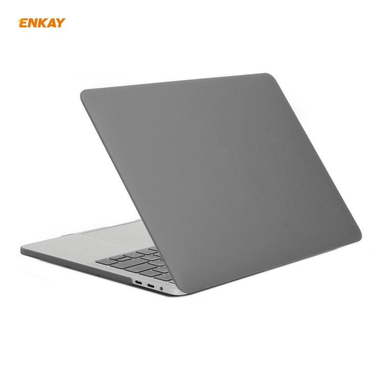 ENKAY 3 in 1 Matte Laptop Protective Case + US Version TPU Keyboard Film + Anti-dust Plugs Set for MacBook Pro 16 inch A2141 (with Touch Bar)(Grey) - MacBook Pro Cases by ENKAY | Online Shopping UK | buy2fix