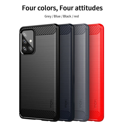 For Samsung Galaxy A72 5G/4G MOFI Gentleness Series Brushed Texture Carbon Fiber Soft TPU Case(Black) - Galaxy Phone Cases by MOFI | Online Shopping UK | buy2fix