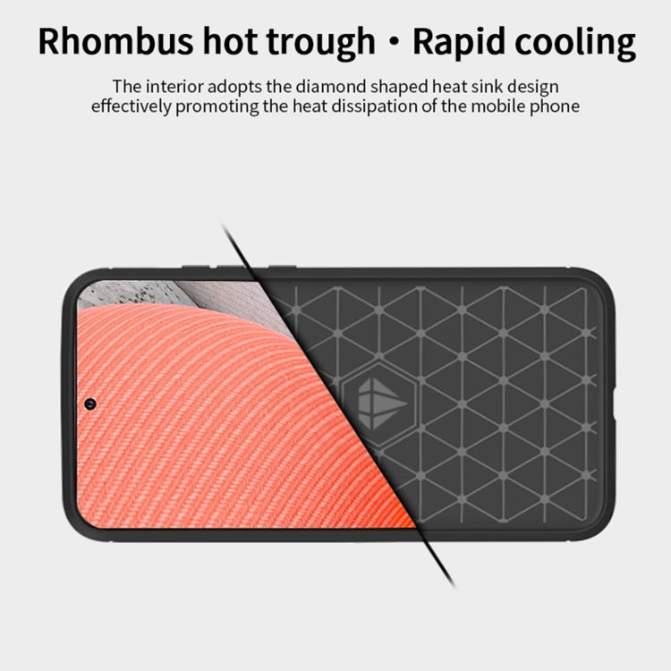 For Samsung Galaxy A72 5G/4G MOFI Gentleness Series Brushed Texture Carbon Fiber Soft TPU Case(Red) - Galaxy Phone Cases by MOFI | Online Shopping UK | buy2fix