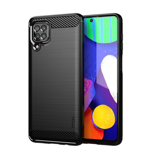 For Samsung Galaxy F62 / M62 MOFI Gentleness Series Brushed Texture Carbon Fiber Soft TPU Case(Black) - Galaxy Phone Cases by MOFI | Online Shopping UK | buy2fix