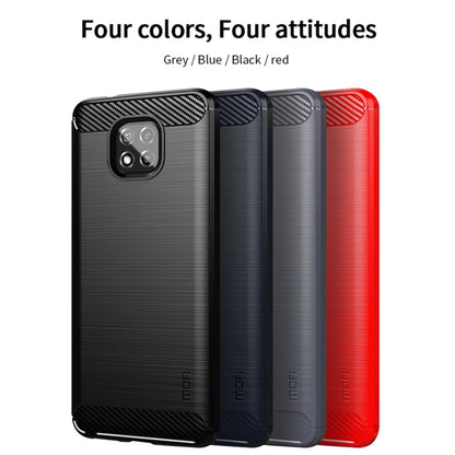 For Motorola Moto G Power 2021 MOFI Gentleness Series Brushed Texture Carbon Fiber Soft TPU Case(Red) - Motorola Cases by MOFI | Online Shopping UK | buy2fix