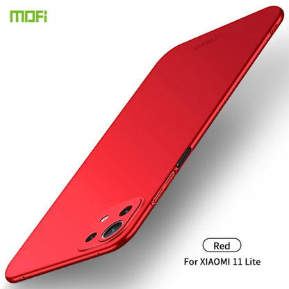 For Xiaomi Mi 11 Lite MOFI Frosted PC Ultra-thin Hard Case(Red) - Xiaomi Cases by MOFI | Online Shopping UK | buy2fix