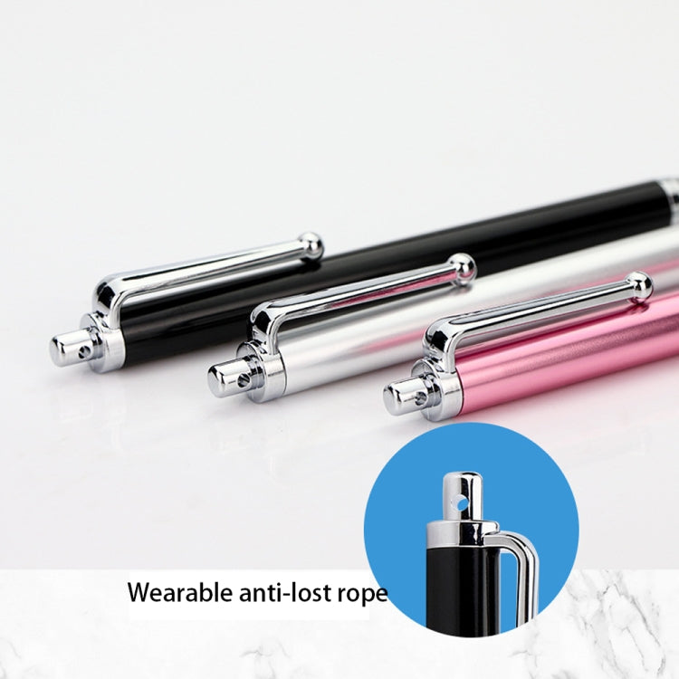 AT-19 Silver Fiber Pen Tip Stylus Capacitive Pen Mobile Phone Tablet Universal Touch Pen(Rose Red) - Stylus Pen by buy2fix | Online Shopping UK | buy2fix