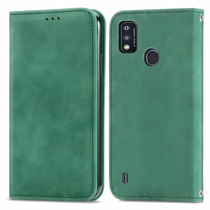 For ZTE A51 Retro Skin Feel Business Magnetic Horizontal Flip Leather Case with Holder & Card Slots & Wallet & Photo Frame(Green) - ZTE Cases by buy2fix | Online Shopping UK | buy2fix