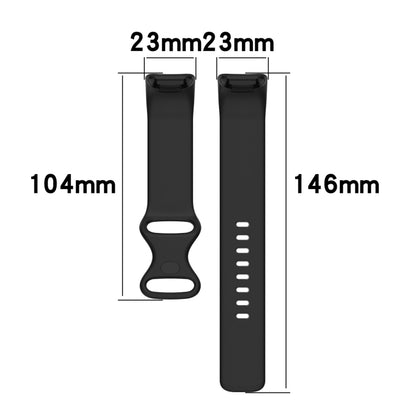 For Fitbit Charge 5 Monochromatic Silicone Watch Band, Size：Large Size(Sand pink) - Watch Bands by buy2fix | Online Shopping UK | buy2fix