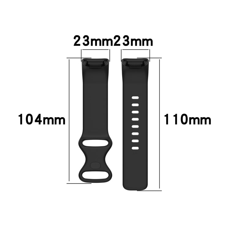 For Fitbit Charge 5 Monochromatic Silicone Watch Band, Size: Small Size(Milky white) - Watch Bands by buy2fix | Online Shopping UK | buy2fix