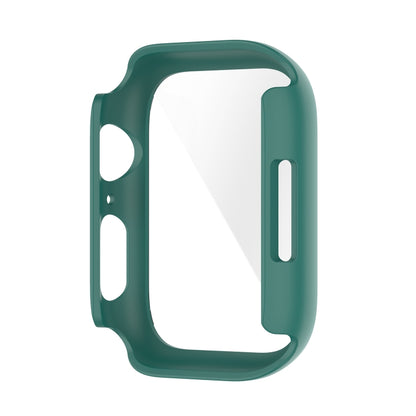 Shockproof PC Protective Case with Tempered Glass Film For Apple Watch Series 9 / 8 / 7 45mm(white) - Watch Cases by buy2fix | Online Shopping UK | buy2fix