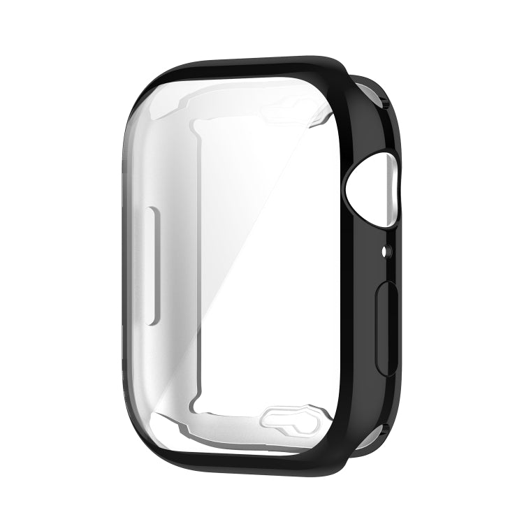 Shockproof TPU Full Protective Shell with Protective Film For Apple Watch Series 9 / 8 / 7 45mm(Black) - Watch Cases by buy2fix | Online Shopping UK | buy2fix