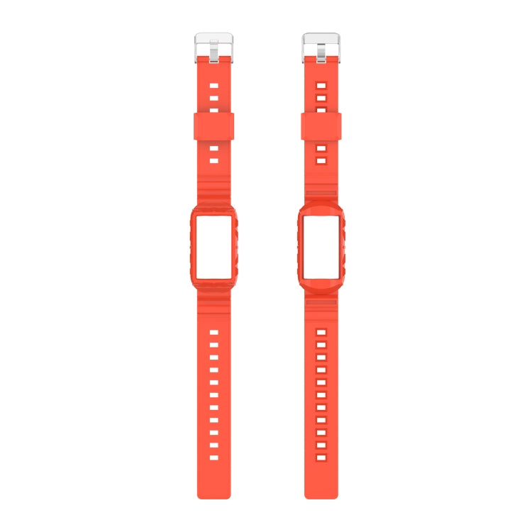 For Fitbit Charge 3 SE Silicone One Body Armor Watch Band(Orange) - Watch Bands by buy2fix | Online Shopping UK | buy2fix