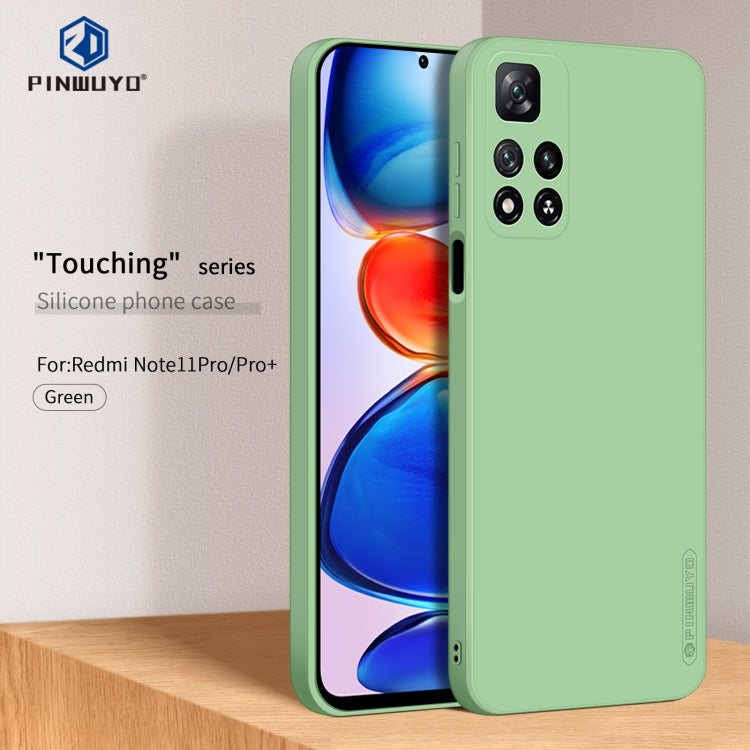 For Xiaomi Redmi Note 11 Pro / 11 Pro+ PINWUYO Liquid Silicone TPU Phone Case(Green) - Xiaomi Cases by PINWUYO | Online Shopping UK | buy2fix