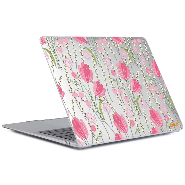 ENKAY Flower Series Pattern Laotop Protective Crystal Case For MacBook Pro 15.4 inch A1707 / A1990(Tulips) - MacBook Pro Cases by ENKAY | Online Shopping UK | buy2fix