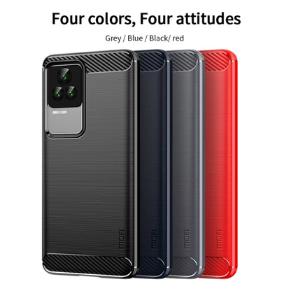 For Xiaomi Redmi K50 / K50 Pro MOFI Gentleness Brushed Carbon Fiber Soft TPU Case(Blue) - Xiaomi Cases by MOFI | Online Shopping UK | buy2fix