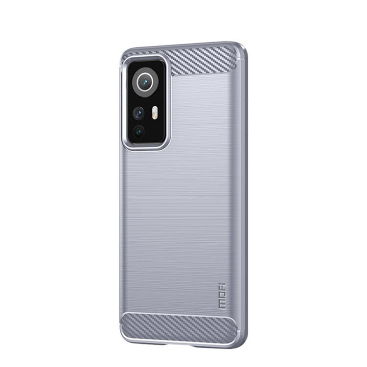 For Xiaomi 12 / 12X MOFI Gentleness Brushed Carbon Fiber Soft TPU Case(Gray) - Xiaomi Cases by MOFI | Online Shopping UK | buy2fix