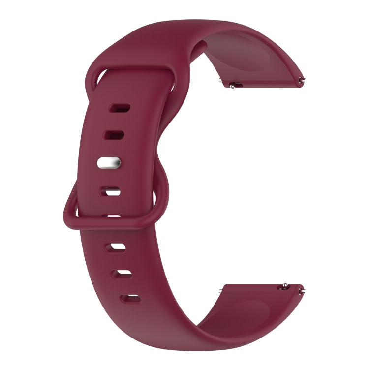 For Samsung Galaxy Watch4 40mm/44mm 20mm Solid Color Silicone Watch Band(Burgundy) - Watch Bands by buy2fix | Online Shopping UK | buy2fix